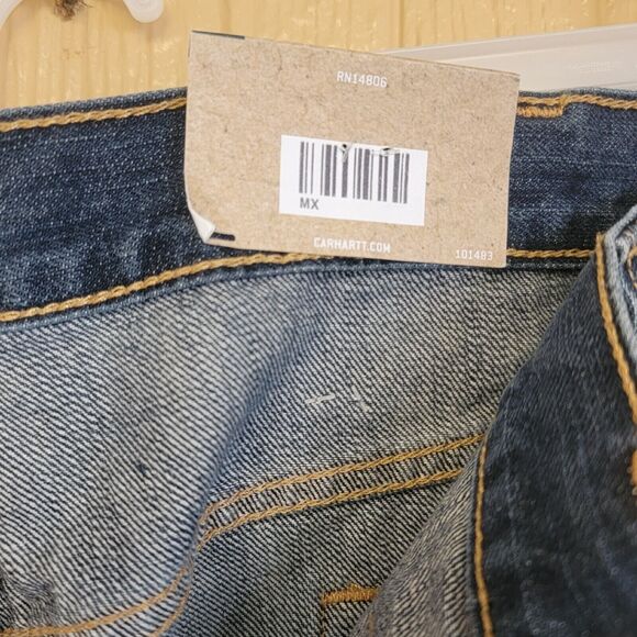 Carhartt Relaxed Fit Mens Jeans 44x32 Holter Jean Straight Leg Blue - Picture 3 of 7